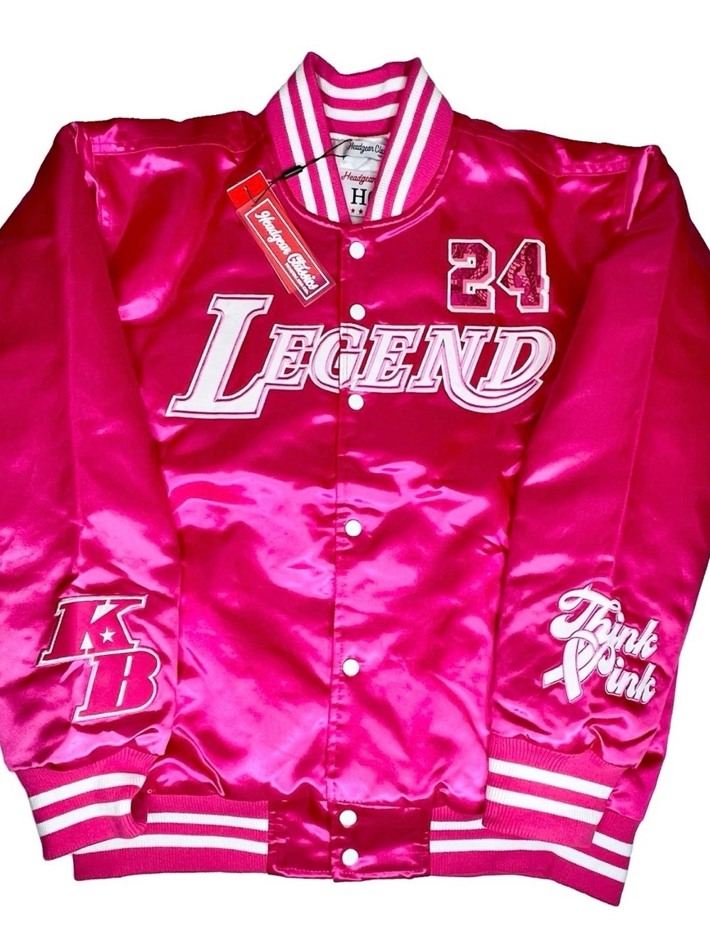 Headgear Classics Legend Think 🩷Pink 🩷Varsity Jacket Embroidered Snap Small